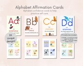 Alphabet Affirmation & Confidence Cards – 26 Unique Designs (Digital Printable PDF)
