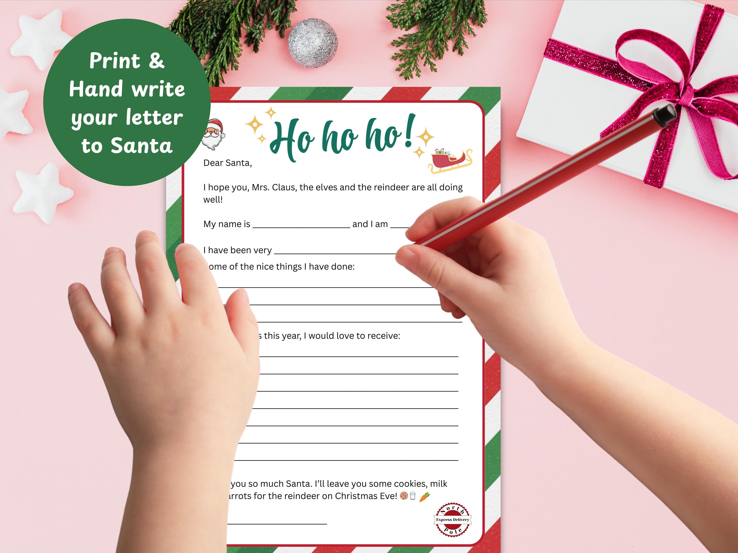 Editable Dear Santa Wish List | Kids Christmas List Printable - Etsy