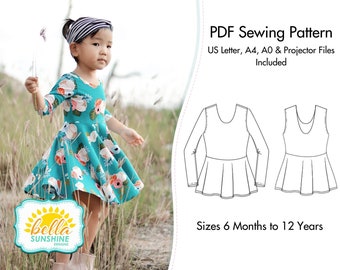 Sahara, girls dress patterns, PDF Sewing Pattern, twirl dress pattern, pdf patterns, sewing pattern, dress pattern pdf, sewing, pdf pattern