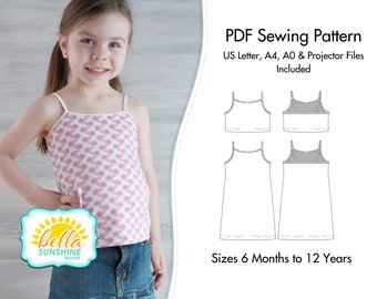 Coraline, camisole pattern, dress pattern pdf, girls dress patterns, PDF Sewing Pattern, pdf patterns, sewing pattern, sewing, pdf pattern