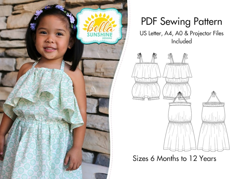 Sun-kissed Sunsuit PDF Sewing Pattern Sewing Pattern Baby - Etsy