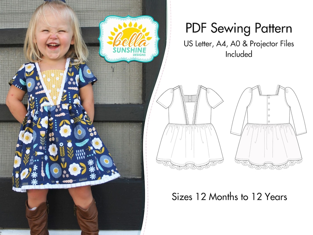 Coffee Shop Lace Dress, PDF Sewing Patterns, Vintage Twirl Dress ...