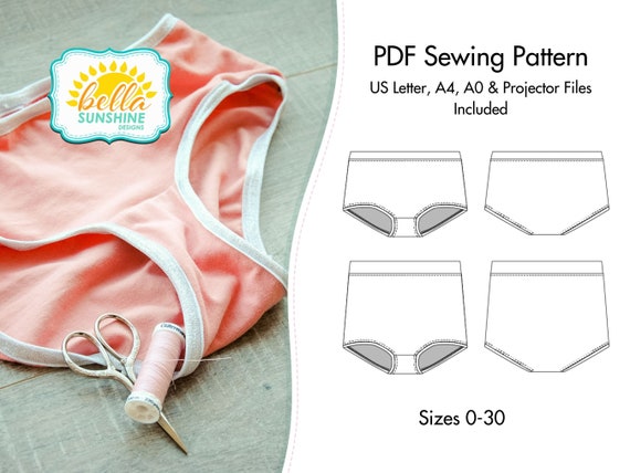 Primrose, Panty Pattern, Plus Size Pattern, Plus Size Pdf, Sewing Pattern,  Ladies Pattern, PDF Sewing Pattern, Ladies Pdf Pattern, Sewing 