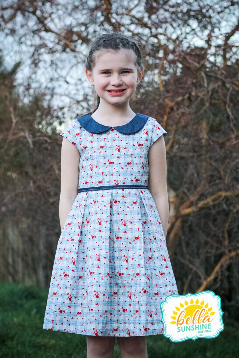 Alice Pleated Dress, PDF Sewing Pattern, peter pan collar, girls pleated dress, girls dress pattern, trendy baby clothes, sewing pattern, image 5