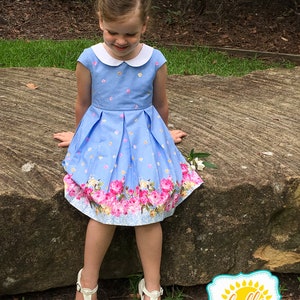 Alice Pleated Dress, PDF Sewing Pattern, peter pan collar, girls pleated dress, girls dress pattern, trendy baby clothes, sewing pattern, image 7