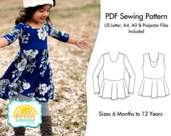 Sahara, dress pattern pdf, girls dress patterns, PDF Sewing Pattern, twirl dress pattern, pdf patterns, sewing pattern,  sewing, pdf pattern