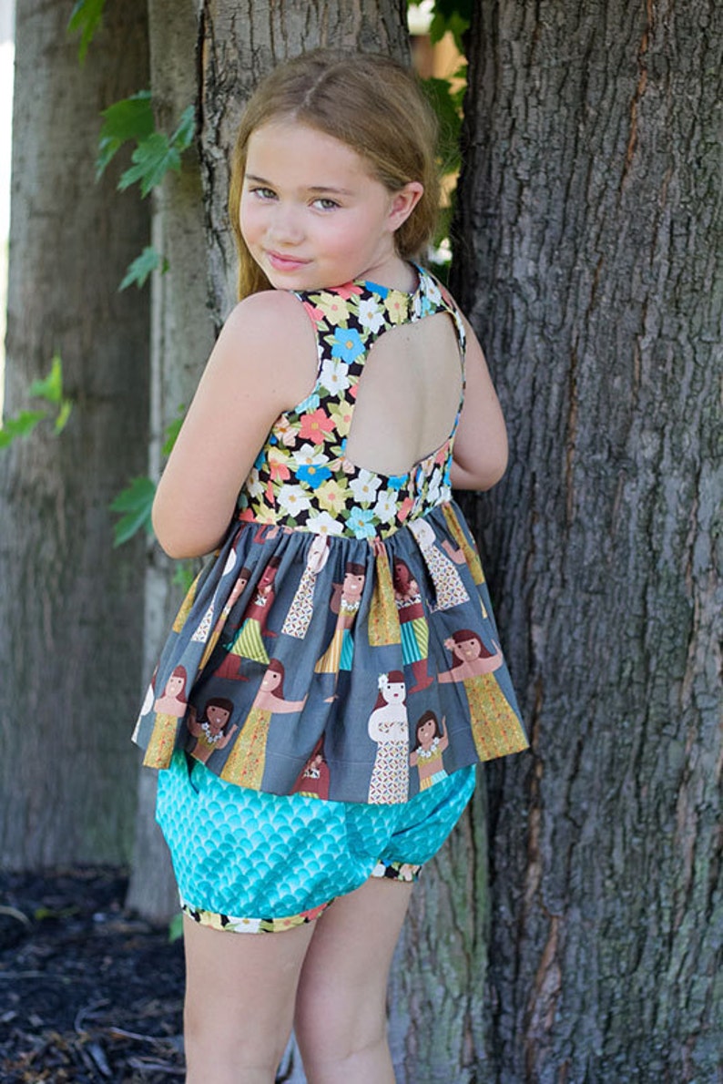 Charlotte Dress & Top, PDF Sewing Pattern, pdf dress pattern, cutout dress pattern, girls dress pdf, baby sewing pattern, dress patterns image 2