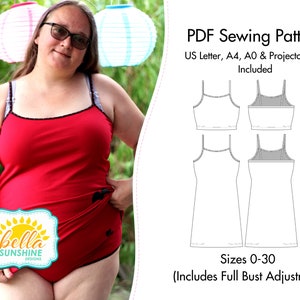 Coraline, camisole pattern, plus size pattern, plus size pdf, sewing pattern, ladies pattern, PDF Sewing Pattern, ladies pdf pattern, sewing