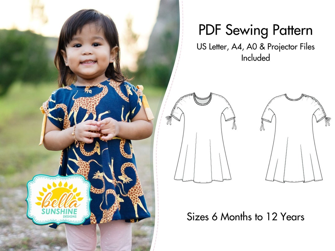 Hazel Dolman Swing Dress PDF Sewing Pattern Girls Digital Sewing ...