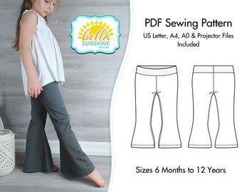 Sansa, pdf pants pattern, yoga sewing patterns, flare pants pattern, pdf patterns, indie sewing pattern, yoga pants pattern, pants pattern,