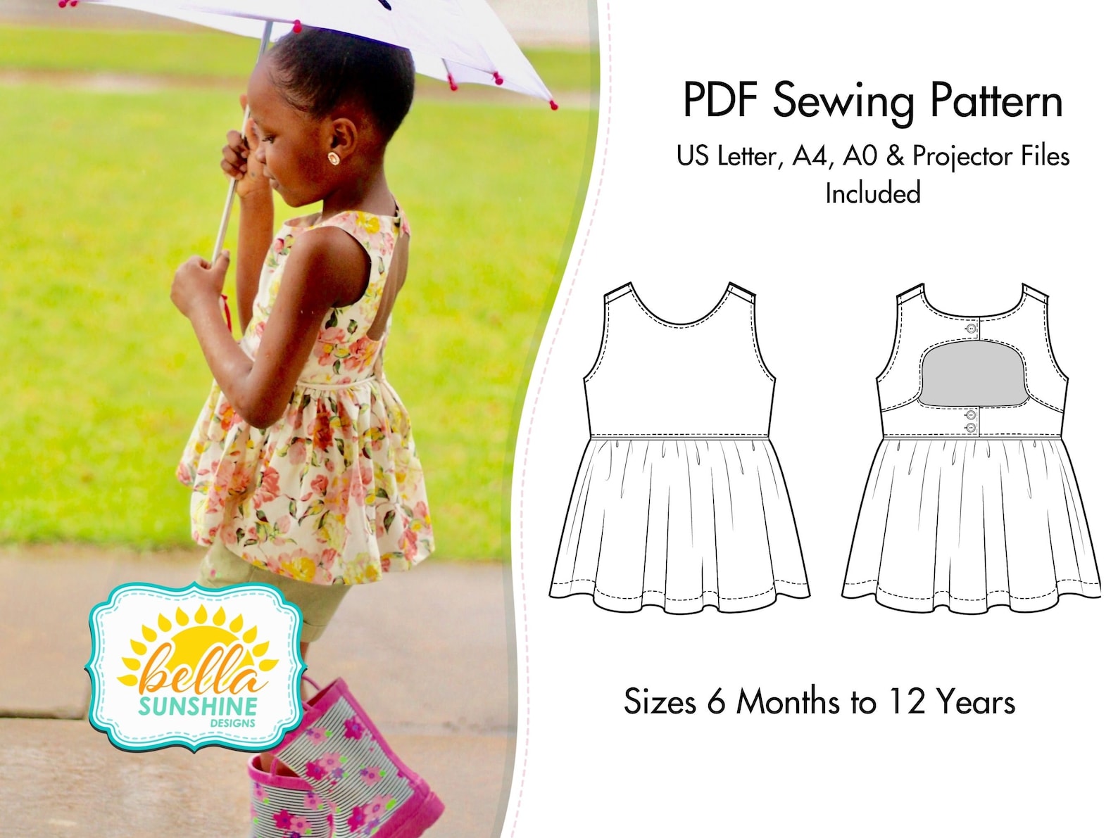 Charlotte Sewing Pattern Girls Sewing Pdf PDF Sewing - Etsy