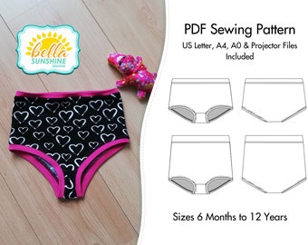 Primrose, panty sewing pattern, panty pattern pdf, girls panty patterns, PDF Sewing Pattern, pdf patterns, sewing pattern, pdf pattern