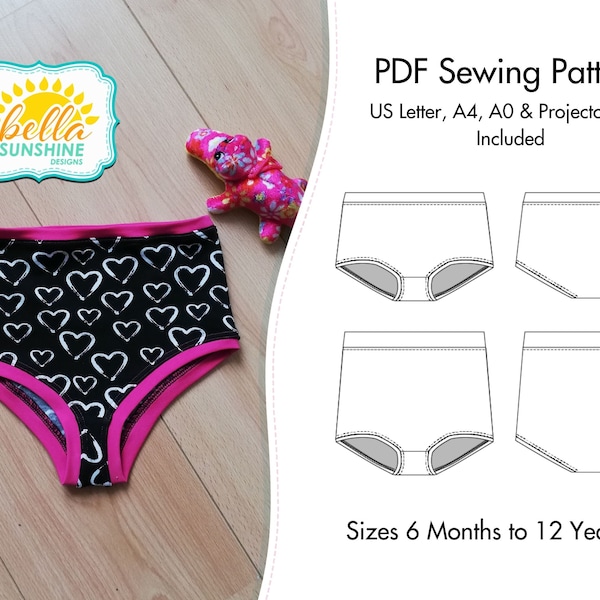 Primrose, panty sewing pattern, panty pattern pdf, girls panty patterns, PDF Sewing Pattern, pdf patterns, sewing pattern, pdf pattern