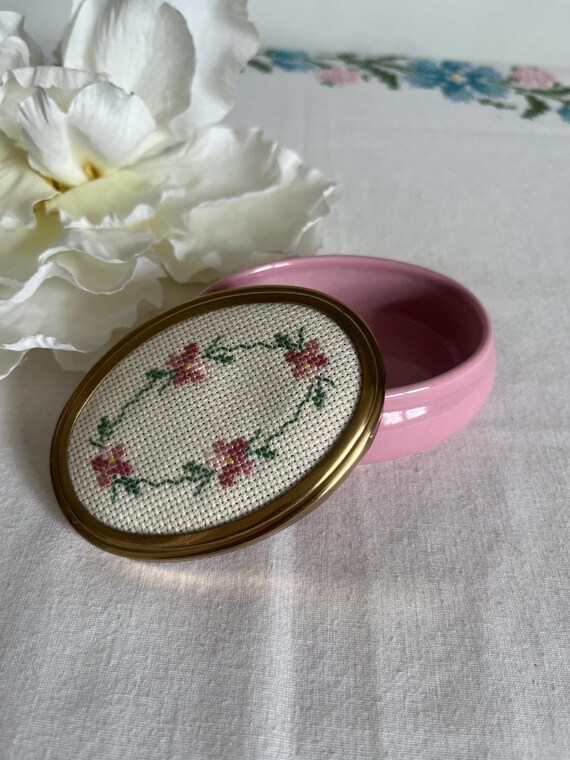 Cross Stitch Trinket Box