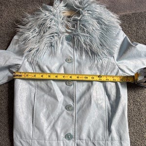 Urban Outfitters MIA Jacket NWT - Sky Blue Y2K Feather Jacket - Adult Women XS image 6