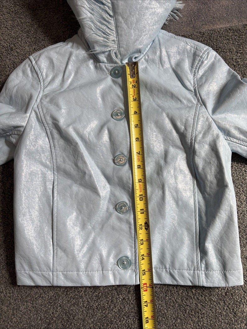 Urban Outfitters MIA Jacket NWT - Sky Blue Y2K Feather Jacket - Adult Women XS image 8