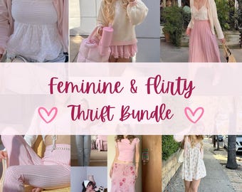 Thrifted Style Bundle – Flirty Girly Petal Pink & Floral