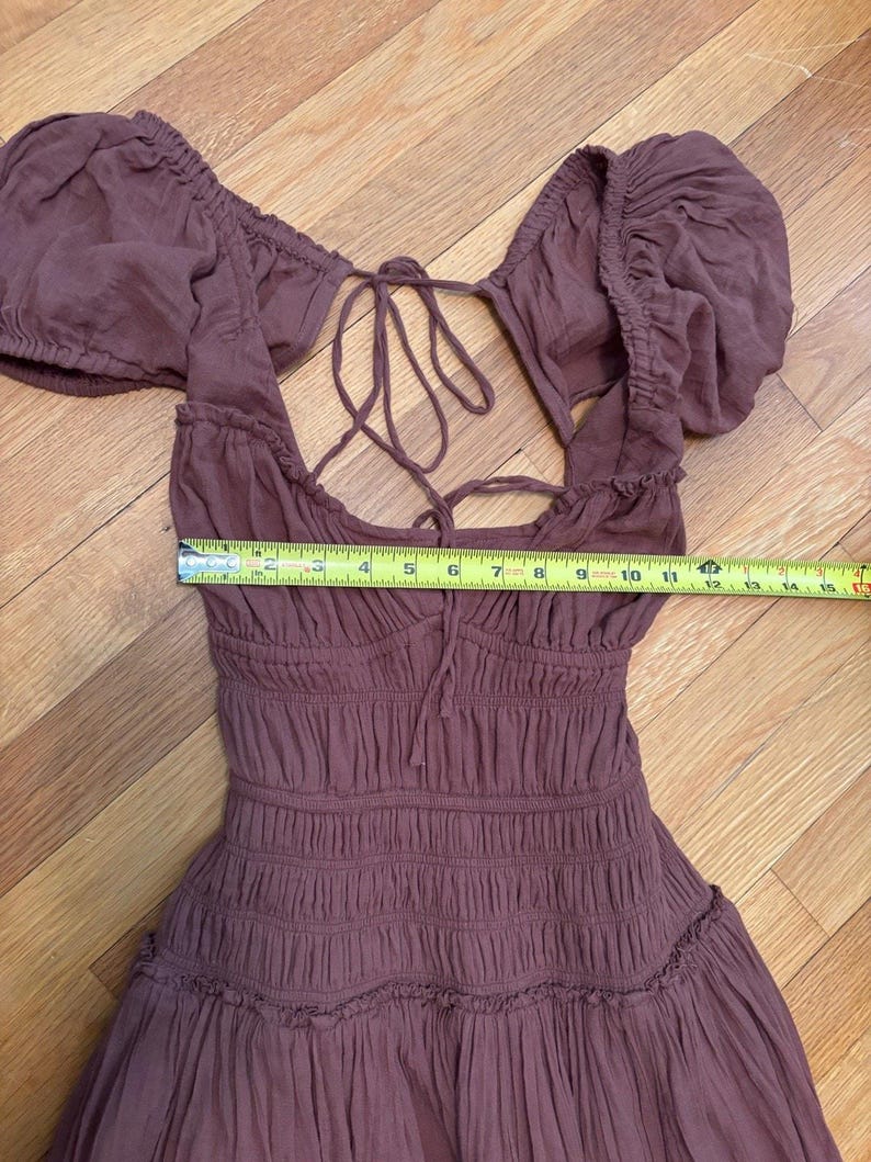 Free People Feeling Bonita Midi Size S | brown boho backless beach dress image 6