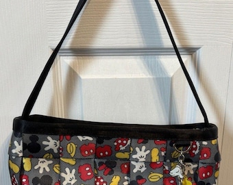 Harvey's Seatbelt Disney Mickey and Minnie Love You to Pieces Baguette Bag EUC
