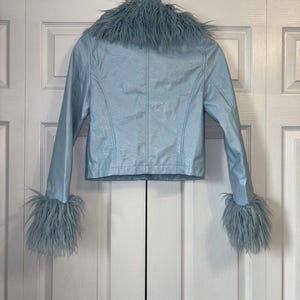 Urban Outfitters MIA Jacket NWT - Sky Blue Y2K Feather Jacket - Adult Women XS image 4