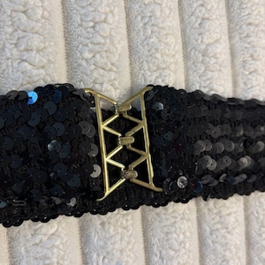 black glitter belt for dress Gleaming Rhinestone Belt