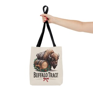 Buffalo Trace Distillery Illustration Tote Bag | Barrel Whiskey Logo Tote image 5