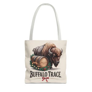 Buffalo Trace Distillery Illustration Tote Bag | Barrel Whiskey Logo Tote image 17