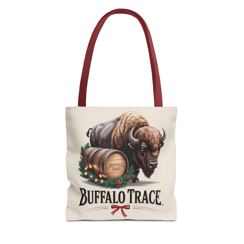 Buffalo Trace Distillery Illustration Tote Bag | Barrel Whiskey Logo Tote image 10