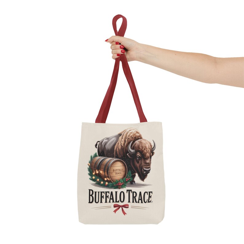Buffalo Trace Distillery Illustration Tote Bag | Barrel Whiskey Logo Tote image 13