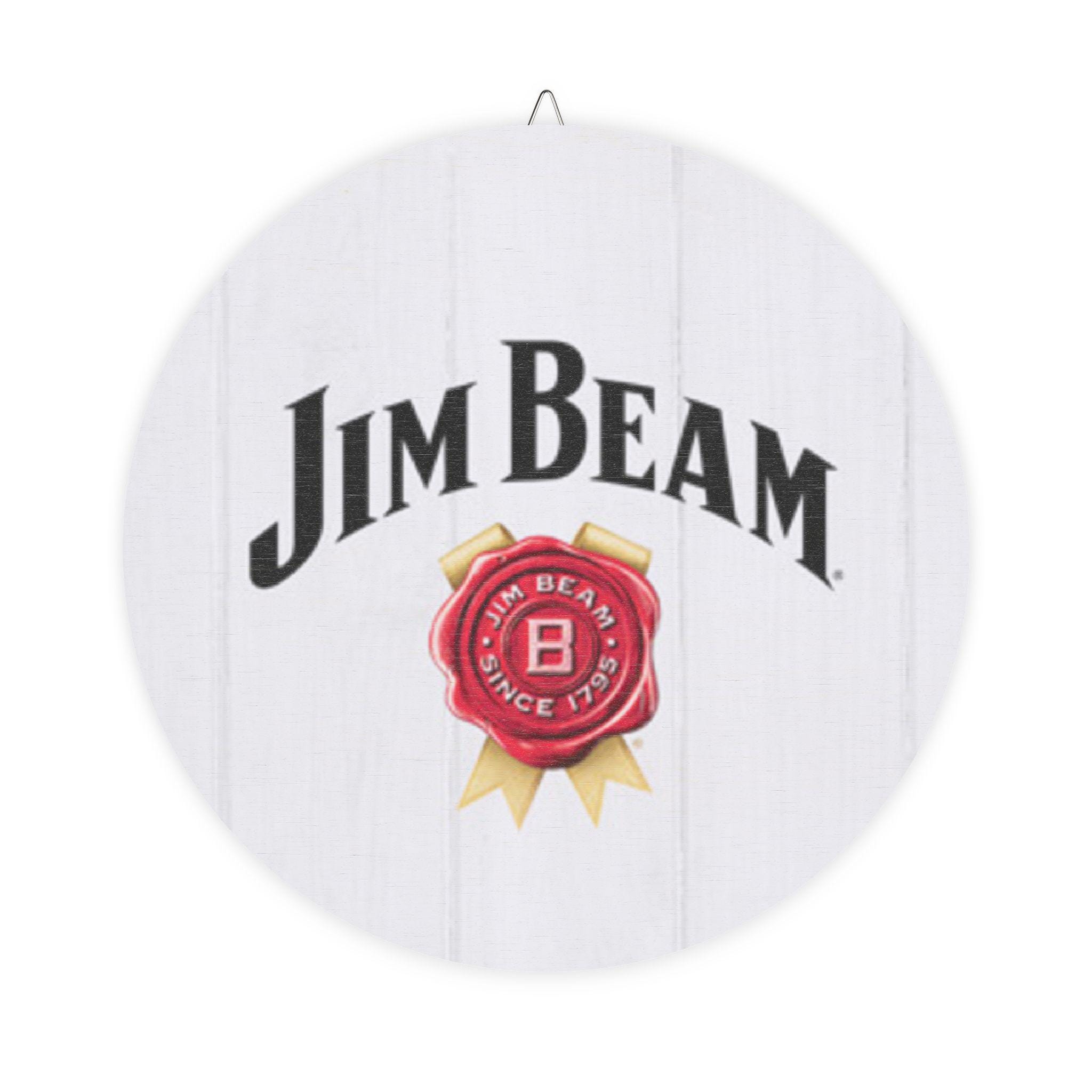 ジムビームバーボンサイン：素朴な木製バー装飾、ヴィンテージスタイル