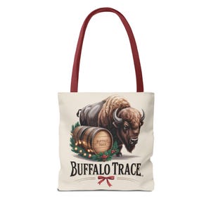 Buffalo Trace Distillery Illustration Tote Bag | Barrel Whiskey Logo Tote image 11