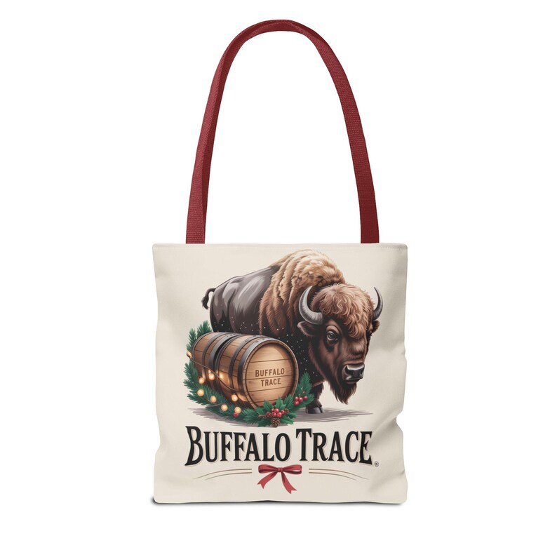 Buffalo Trace Distillery Illustration Tote Bag | Barrel Whiskey Logo Tote image 11