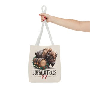 Buffalo Trace Distillery Illustration Tote Bag | Barrel Whiskey Logo Tote image 20