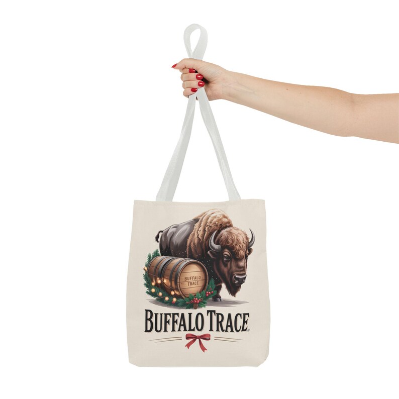 Buffalo Trace Distillery Illustration Tote Bag | Barrel Whiskey Logo Tote image 20