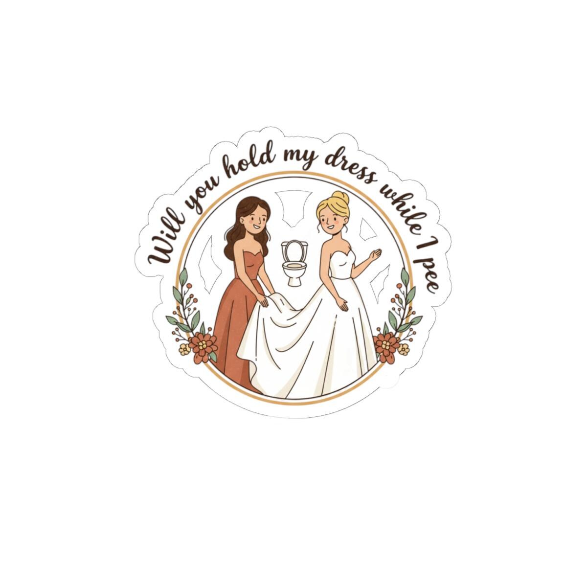 hold my dress while i pee bridesmaid Wedding Gift Funny Soy Candle main image 0