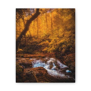 Smoky Mountain Autumn Canvas Print: Rustic Nature Wall Art