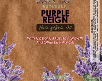 Purple Reign Hair Oil | Skin Oil | Bath Oil | Brown Sugar Naturals | Natural Beauty Products | Natural Hair Oil | Loc Oil | Curly Hair