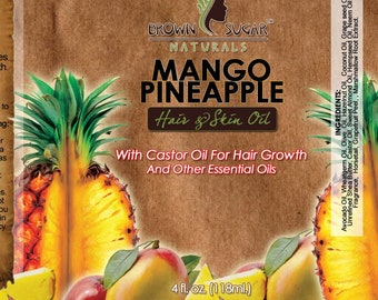 Mango Pineapple Hair Oil | Skin Oil | Loc Oil | Hot Oil Treatment | Bath Oil | Brown Sugar Naturals | Natural Beauty Products | Natural Hair