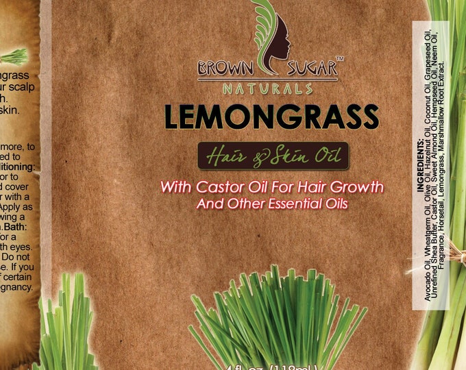 Lemongrass Hair Oil | Skin Oil | Loc Oil | Hot Oil Treatment | Bath Oil | Brown Sugar Naturals | Natural Beauty Products | Natural Hair