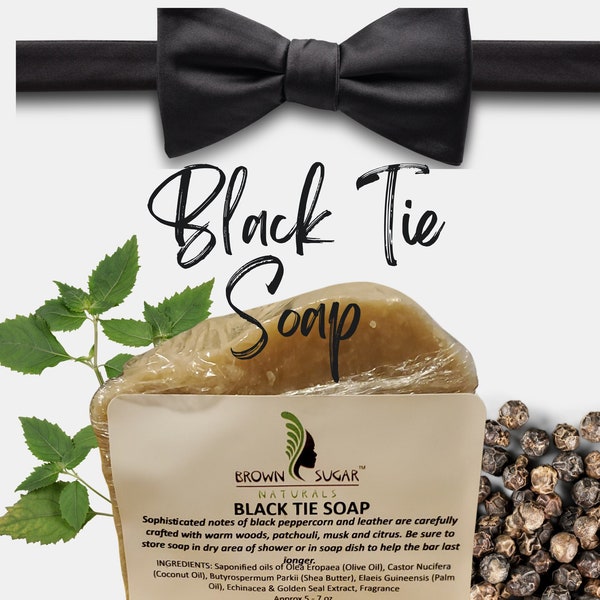 Black Tie Shea Butter Soap | Brown Sugar Naturals | Natural Skin Care | Handmade Soap |