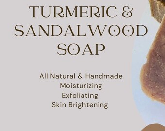 All Natural Turmeric & Sandalwood Shea Butter Soap