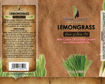Hair & Skin Oil - Lemongrass | Natural Hair Products | Loc Oil | Hot Oil Treatment