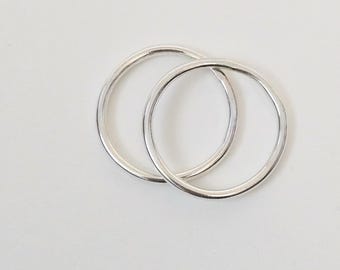 Anillo apilable de plata Argentium para mujer, resistente al deslustre