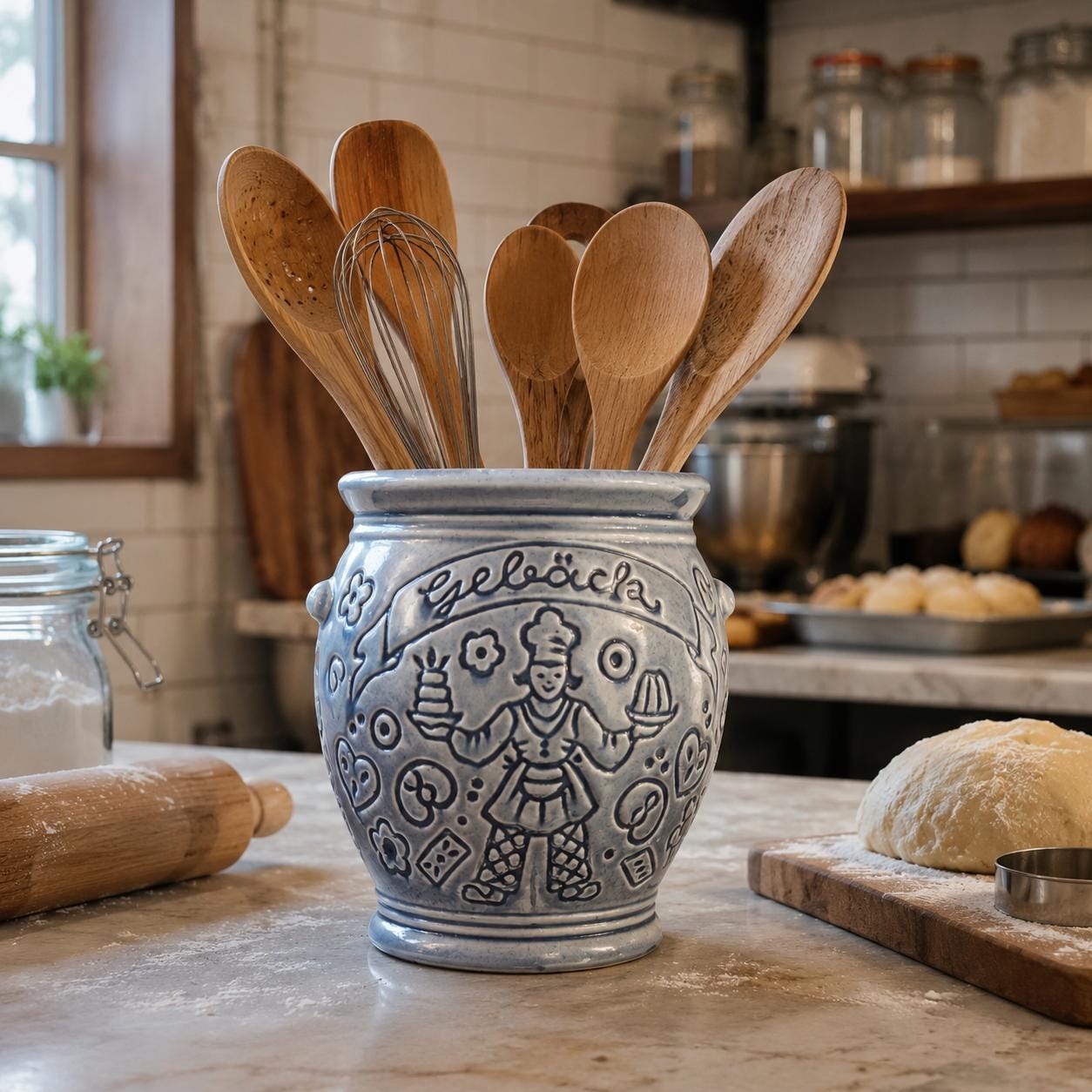 Vintage German Cookie Jar - Etsy