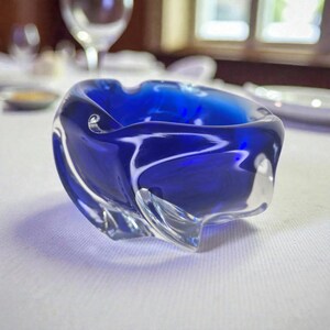Vide-poche Ou Cendrier En Verre Bullé De Murano Italie - Bon état, Pièce Unique Artisanale