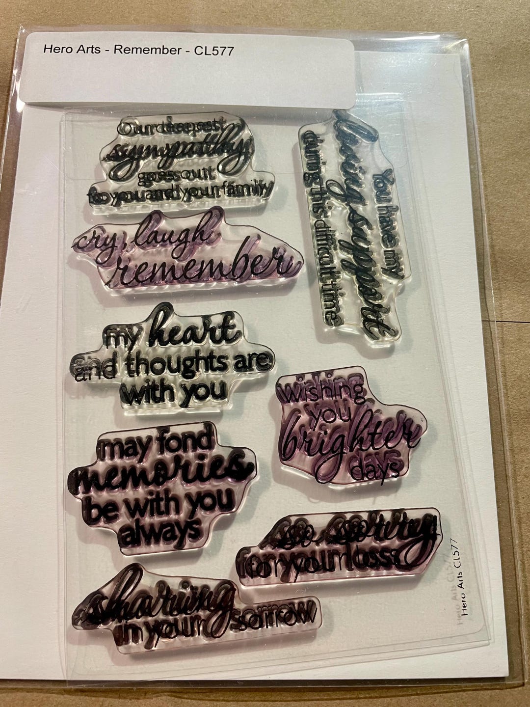 Hero Arts - Remember Sentiment Stamp Set - Etsy