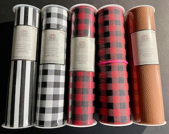 Faux Leather Wide Ribbon