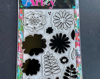 Dare 2B Artzy Stamp Set called Playful Posies