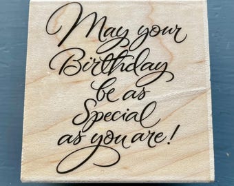 Birthday Rubber Stamp
