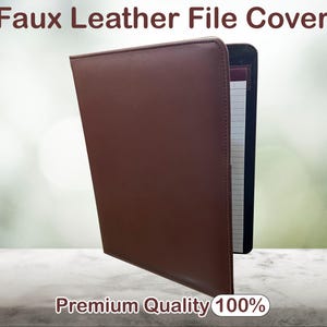 Portefeuille unisexe en simili cuir marron, porte-bloc-notes - couvertures pour ordinateur portable - couverture en cuir pour ordinateur portable - chemise en cuir - journal en cuir - Premium